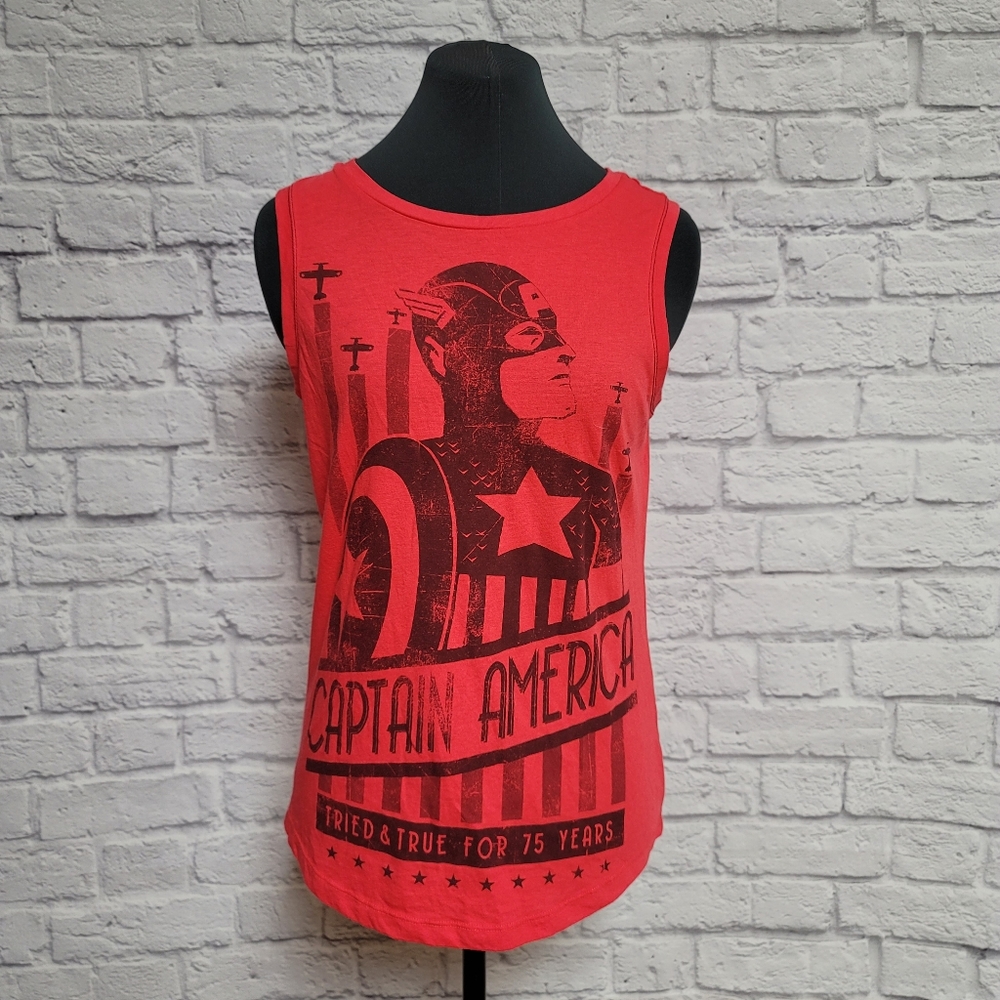 Captain America Muscle Tank Top - Size Small